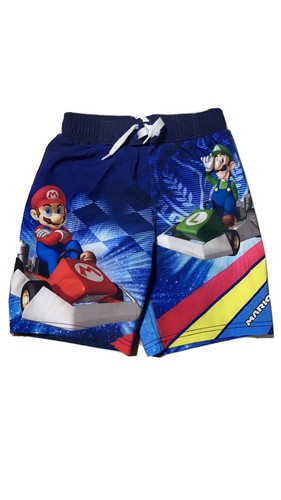 Super Mario Kart Boys Swim Trunks 