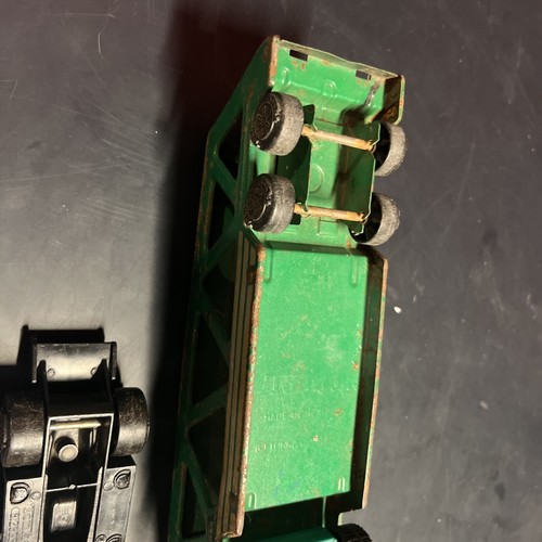 Vtg 82 Tonka Kenworth Car Carrier Green Pressed Steel & Formula 1 Car - Picture 8 of 8