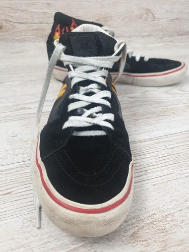 Vans Sk8 hi pro “Thrasher Flame” Edition 🔥size Men’s 9.5 UK Black, Skateboard - Imagen 10 de 24