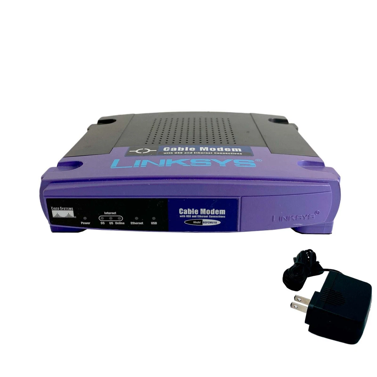 Nevada Disgusto Multiplicación Linksys Cable Modem BEFCMU10 v4 with USB and Ethernet Connections w/ Adapter | eBay Nevada Disgusto Multiplicación Linksys Cable Modem BEFCMU10 v4 with USB and Ethernet Connections w/ Adapter | eBay