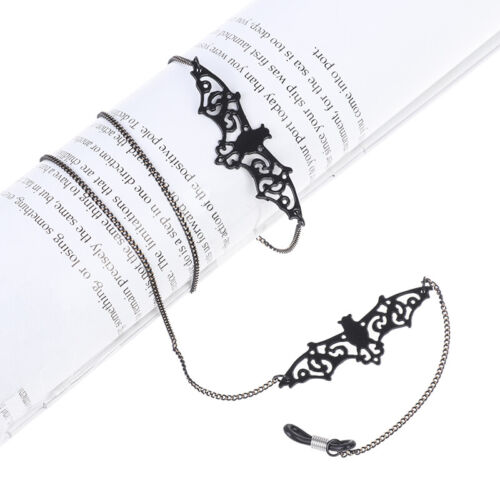Creative Retro Black Bat Glasses Chain Hanging Neck Personality Eye*h* - Afbeelding 1 van 12