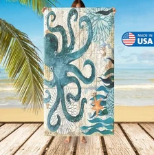 Octopus Oversize Beach Towel Quick Dry Soft Microfiber Bath Towels Extra Large