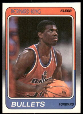 1988-89 Fleer #116 Bernard King Washington Bullets Near Mint or Better 32595