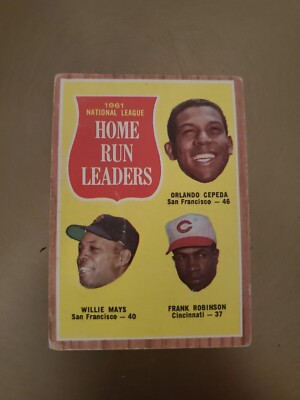 1962 Topps Home Run Leaders Mays/Robinson/Cepeda #54