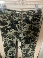 Anthropologie Pilcro Corduroy Pants Size 26 High Rise Skinny Ankle Camo PERFECT 