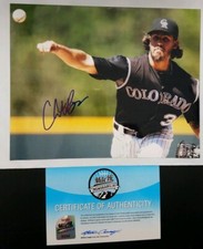 Christian Bergman COLORADO ROCKIES AUTOGRAPHED SIGNED MLB 8x10 PHOTO HOLO COA