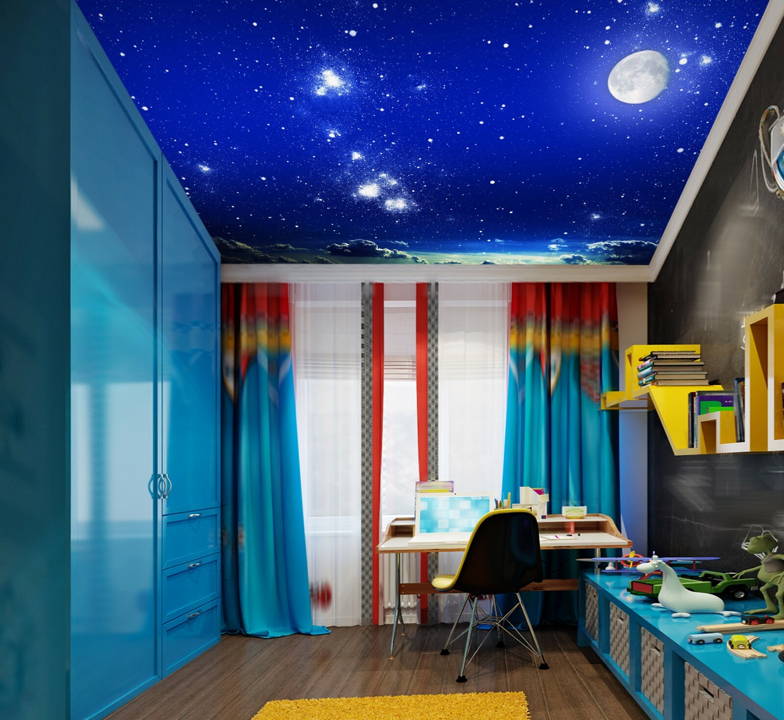 3D White Moon Wallpaper Mural Print Wall Decoration by AJ Wallpaper Zoe