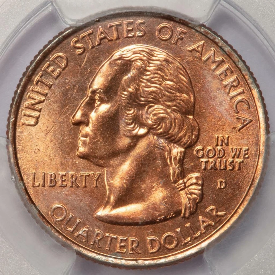 2006 D PCGS MS63 Improperly Annealed Planchet Nevada Quarter Mint Error Wow RED - Image 3 of 4