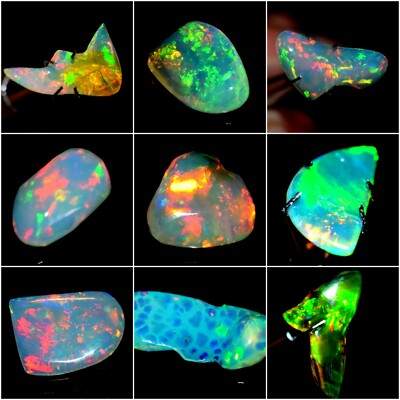Welo Opal Nuggets - October Birthstone - Ethiopian Fire Opal Polished Rough