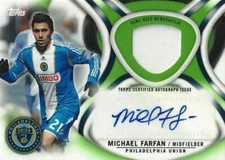 2013 Topps Major League Soccer 'Autographed Relic Set' Green Parallel /75 - MLS
