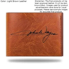 Custom Engraved JOHN WAYNE Leather Bifold Wallet - 3 Color Choices