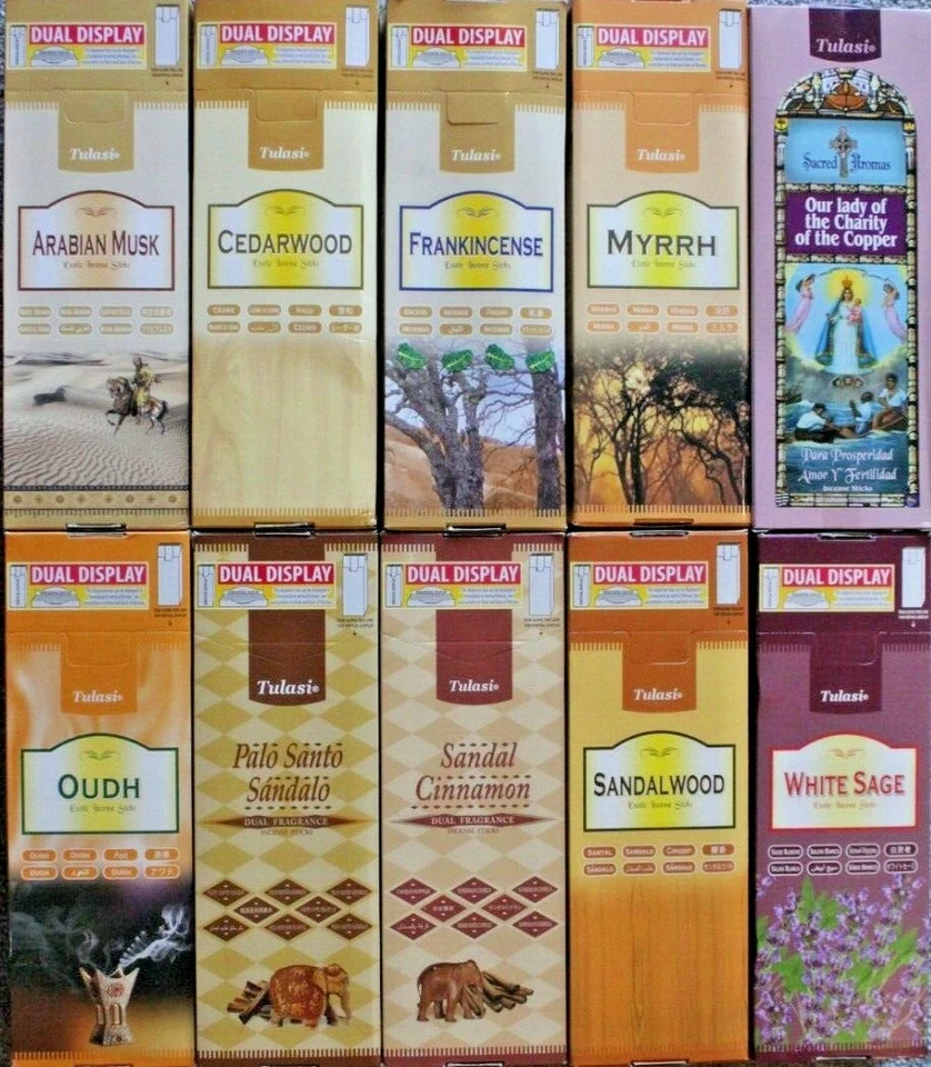 20 - 200 Sticks TULASI Incense CHOOSE SCENT MIXED Bulk Lot HEX Spiritual Insence - Image 2 of 3