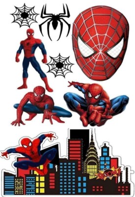 Spider Man Tortenaufleger Spider ManTortendeko Fondantpapier Essbar Marvel