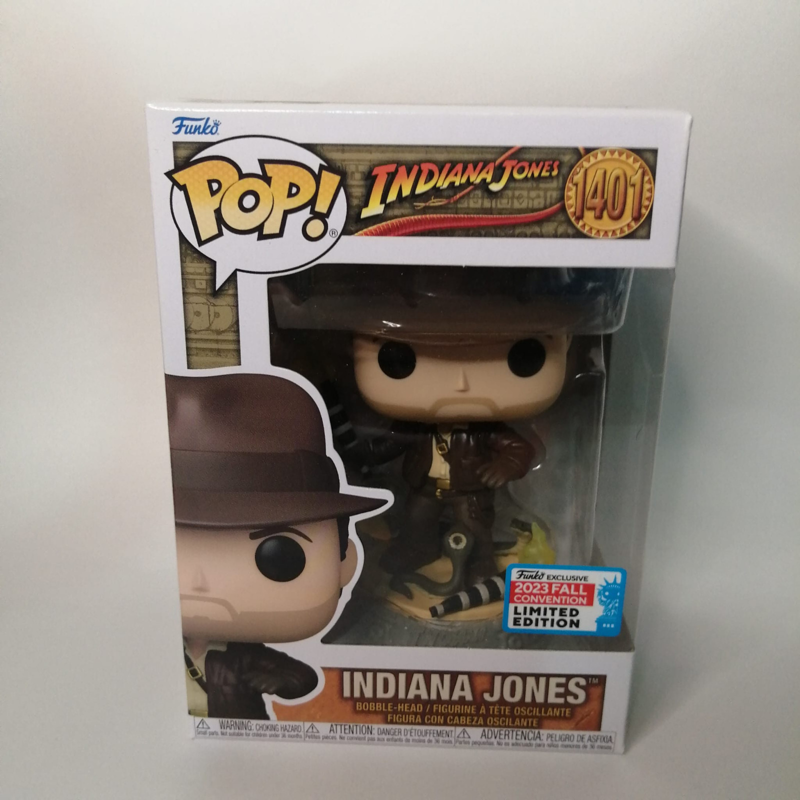Funko POP Indiana Jones Con Serpientes #1401 Exclusive 2023 Fall Convention
