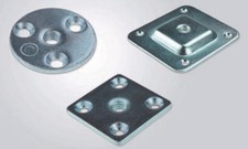 Set Of 4 Leg Fixing Level Mounting Plates Brackets With M8 Metal Wood Bolt