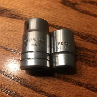PROTO 1/2 Drive 12pt SAE Socket, Size 9/16in., Model 5418, USA Made (PLUS EXTRA)