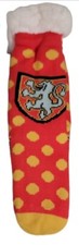 Harry Potter Gryffindor Sherpa Lined Non-Slip Women's Slipper Socks - One Size