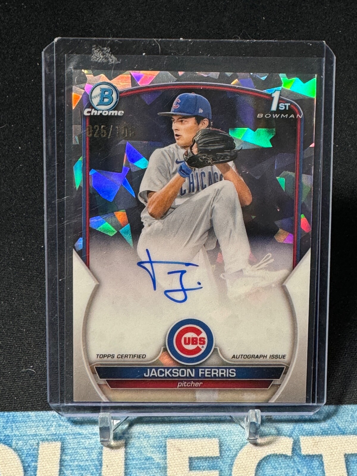 2023 Bowman Chrome Rookie 1st Atomic Auto Jackson Ferris! #25/100! Dodgers!