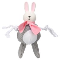 Flamingo Hundespielzeug Sjala Kaninchen Mit Seil Grau, UVP 12,99 Eur, NEU
