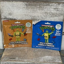 2 x Nickelodeon Teenage Mutant Ninja Turtles Build-It Leonardo & Michelangelo 