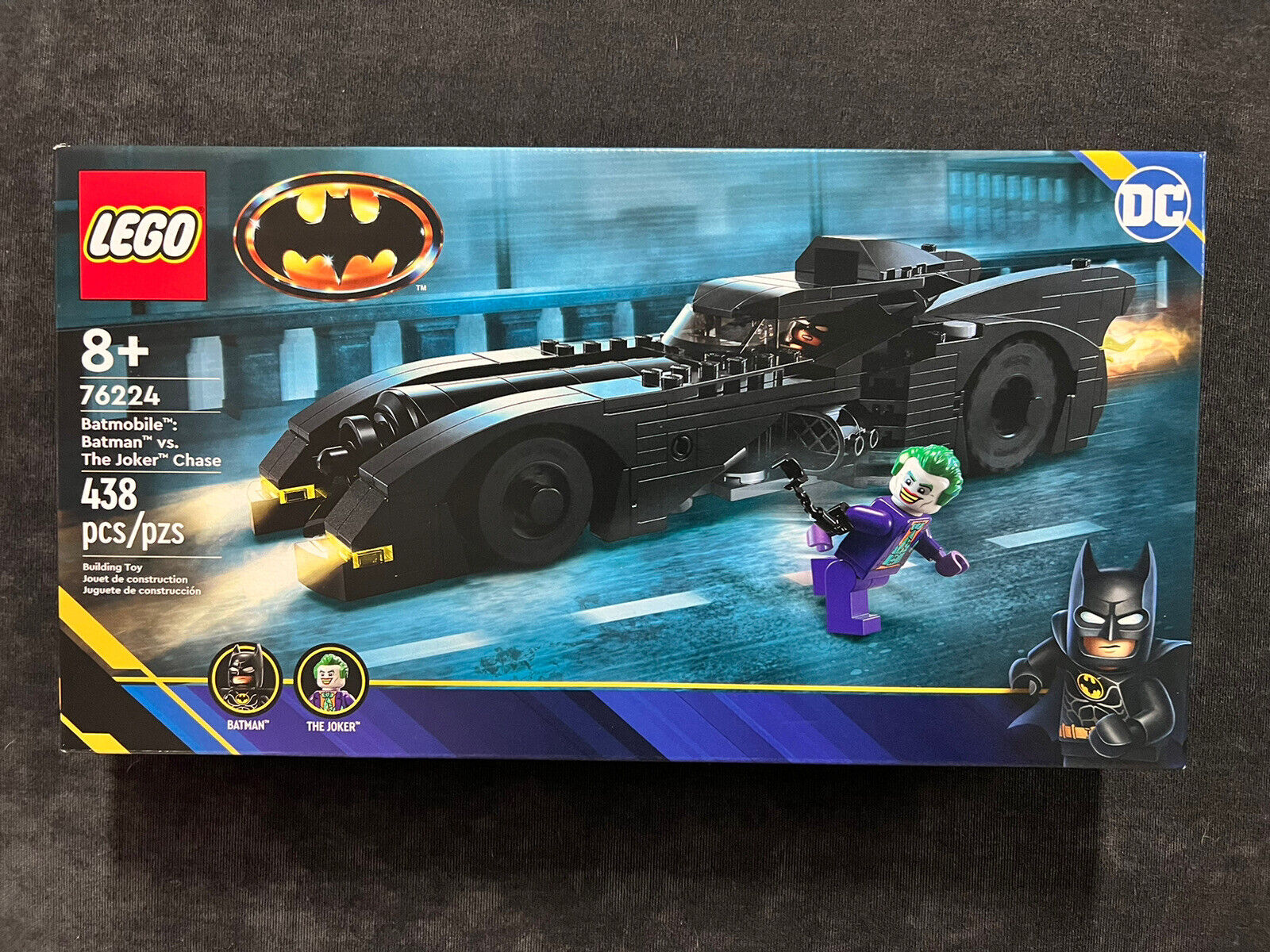 LEGO DC Batmobile : La poursuite de Batman contre le Joker 76224 Ensemble  de construction (438 pièces) Comprend 438 pièces, 8+ ans 