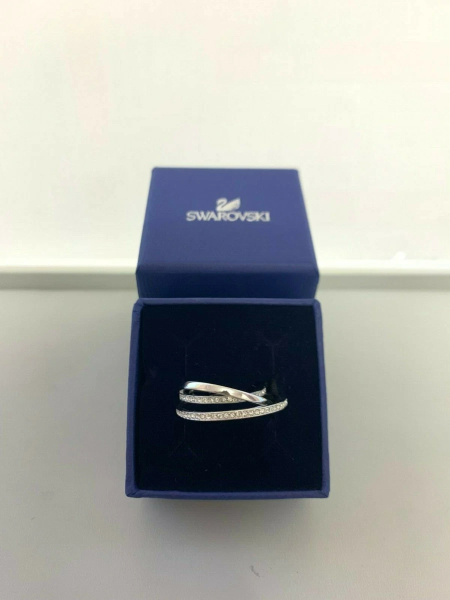 Swarovski spiral ring clearance silver