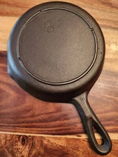 Lodge Cast Iron Skillet #3, 3-Notch, Heat Ring, Fully Seasoned, MM "H"