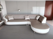 2PC NEW MODERN Leather Sectional Sofa Set S89R (Custom Options Available)