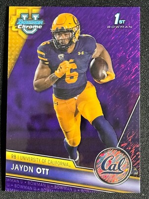 Jaydn Ott 2023 1st Bowman Chrome U Purple Shimmer #52 California Bears Mint