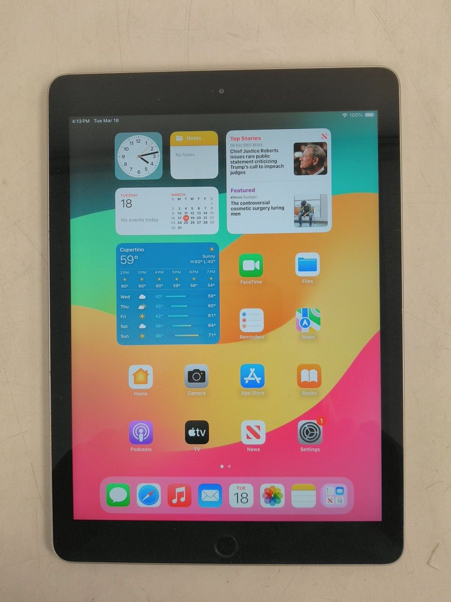 完動品iPad第6世代(A1893)本体128GBグレイ送料込QJF8M $_57.JPG?set_id=880000500F