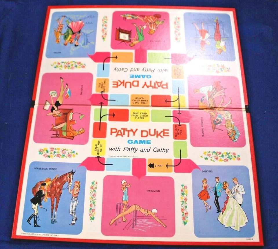 PATTY DUKE BOARD GAME 1963 Milton Bradley with Patty and Cathy from TV show - Image 4 of 4