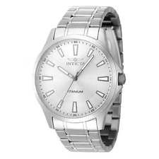 Titanium Invicta TI-22 Men's Watch - 43mm Model 47516 Silver Classic Style NEW