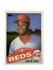 Excellent: Vintage 1985 topps Keefe Cato Cincinnati Reds Rookie Trading Card
