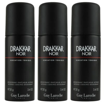 Guy Laroche Drakkar Noir 3 x 150 ml Deospray Deodorant Spray Deo Spray Deodorant