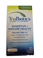 TruBiotics Daily Probiotic, 30 Capsules - Gluten Free, Soy Free Digestive +