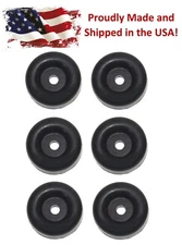 Cargo Trailer Ramp Door Replacement Black Rubber Bumper  2.5 ' Round 6 PACK