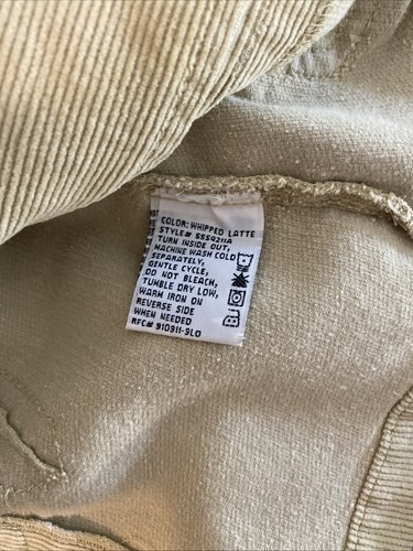 VTG No Boundaries Corduroy Jacket Womens M Button Y2K 90s Flap Pocket Khaki - Picture 12 of 12