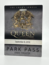 Queen + Adam Lambert Park Pass 2018 Tour Las Vegas Original 