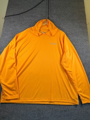 Columbia PFG Hoodie Shirt Solar Stream Omni-Shade UPF50 Orange Men s Size 2XL