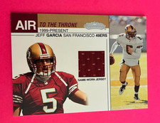 2002 Fleer Showcase Air to the Throne Silver Game-Worn Jersey Jeff Garcia