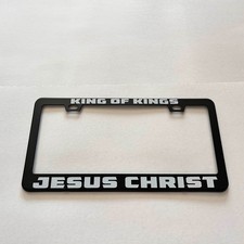 New Jesus Christ King Of Kings Car License Plate Frame Religious Christian Free