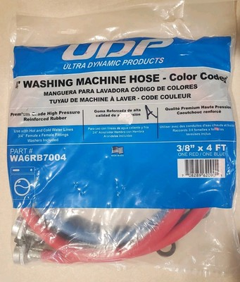 #ad #ad 4#x27; Washing Machine Hose Color Coded Part# WA6RB7004 3 8quot; x 4 Ft $5.00