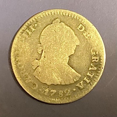 1782 Mo FF Mexico One 1 Real Charles III - SPANISH COLONIAL ERA