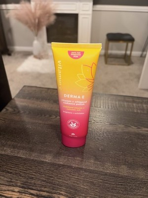 DERMA E Face Exfoliator, Vitamin C Whipped Radiance Polish - 4 Oz - Full Sz NEW