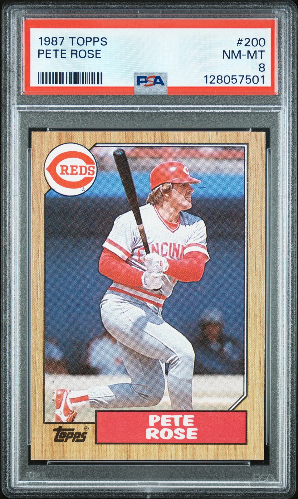 1987 TOPPS #200 PETE ROSE PSA 8