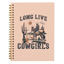 hold fizz Pink Western Horse Notebook 5.5 8.3 Inch, Long Live Cowgirls