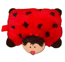 Pillow Pets Pee Wee Ladybug 11” Red Black MS Lady Bug Soft Stuffed Plush