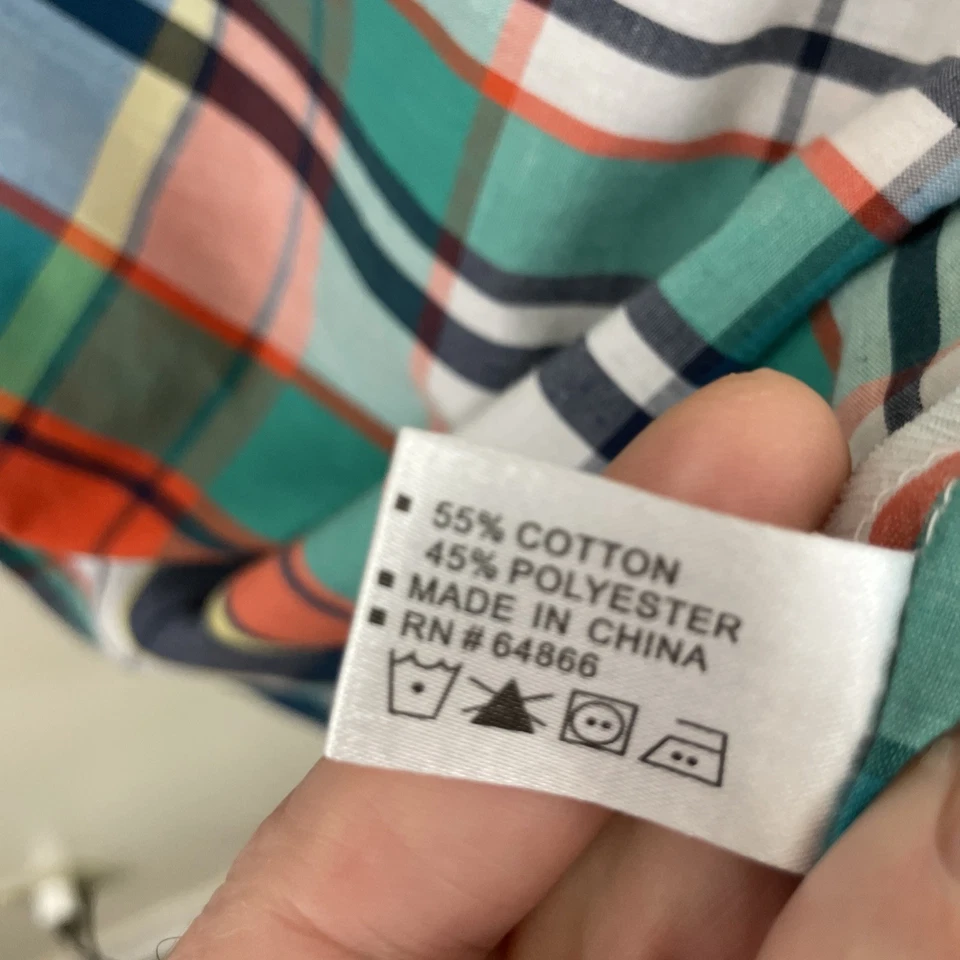 LEER Ecko Unltd. Camisa Hombre 6XB Grande 6X Multicolor Cuadros Manga Corta Botón Foto 4 de 4