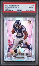 2012 Panini Prizm Football Adrian Peterson #105 Silver Prizm PSA 8 Vikings HOF