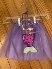 GIRLS TUTU SZ 2 To 5 SET PURPLE WITH MERMAID PURSE AND MERMAID HEADBAND